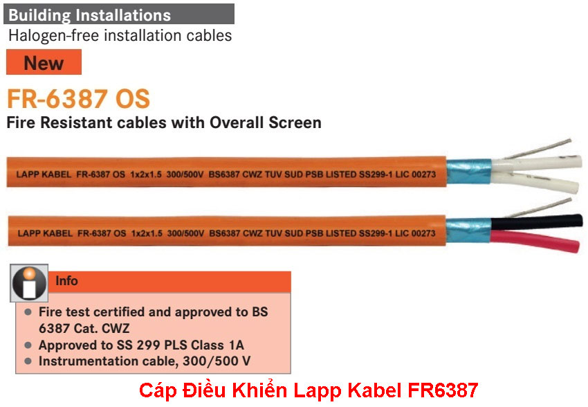 Cáp điều khiển Lapp Kabel FR6387