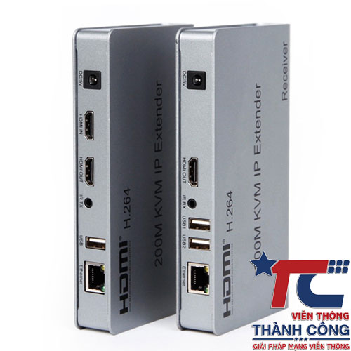Bộ kéo dài HDMI 200M KVM  –  Tùy Chọn Cổng USB điều khiển