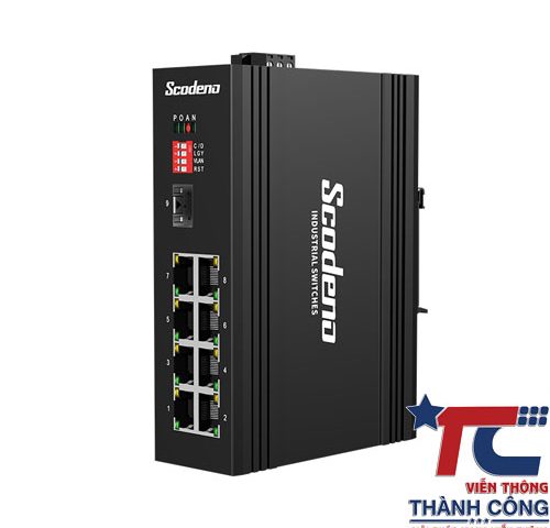 Switch mạng công nghiệp Scodeno 9 cổng XPTN-9000-65-1GX8GT