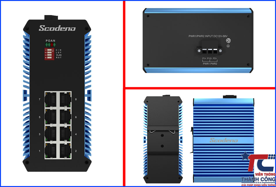 Industrial Ethernet Switches Scodeno Xblue XPTN-9000-65-8GT-X
