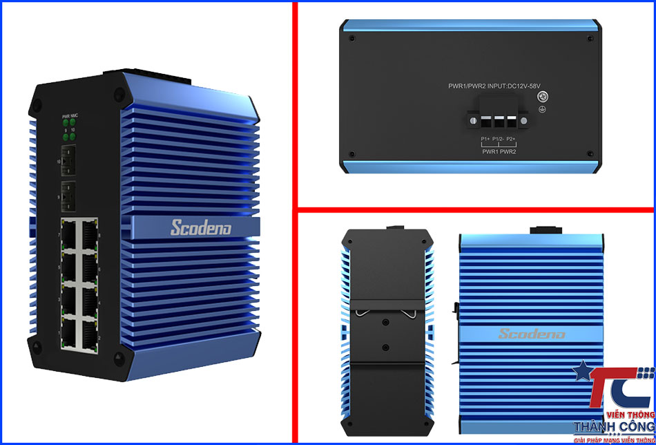 Switch công nghiệp Managed Scodeno Xblue XPTN-9000-85-2GX8GT-VX